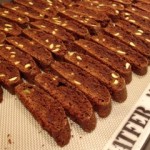 Dark chocolate pistachio biscotti